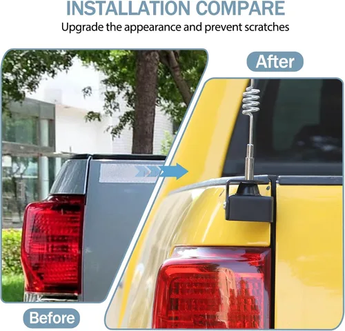 Miniatura 2 de Soporte de antena para portón trasero de automóvil, kit de soporte de antena CB compatible con Toyota Tundra 2007-2013, camionetas, antena
