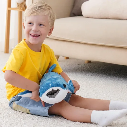 Miniatura 5 de Mukouxun 47 cm Tiburón Ballena de Peluche Tiburón Ballena de Peluche para Niños Almohadas de Peluche de Tiburón Ballena Muñeca de Ballena Azul