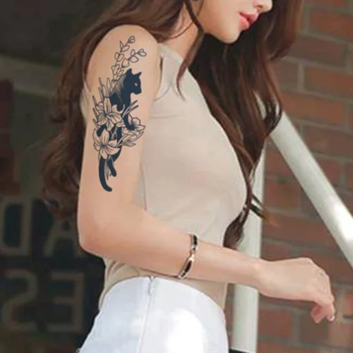 Miniatura 3 de Tatuajes falsos de manga semipermanente para hombres y mujeres, tatuajes temporales realistas de brazo completo, impermeables y de larga duración