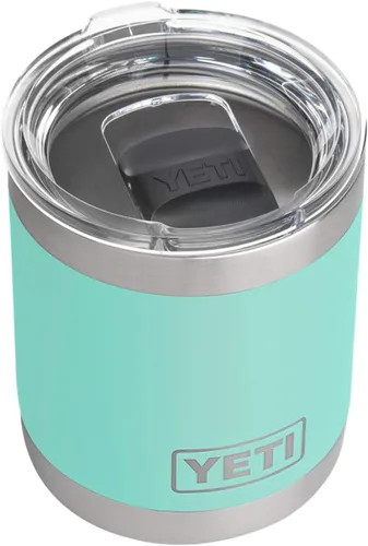 Miniatura 22 de Yeti Rambler Vaso corto de 10 onzas con aislamiento térmico al vacío, de acero inoxidable, con tapa MagSlider Rosa arenisca.