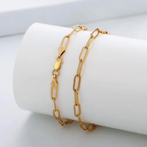 Miniatura 4 de Pulsera de oro de 14 quilates con cierre de plata de ley 925 de 0.157in para mujer, pulseras de oro con corte de diamante para mujer, pulsera de oro