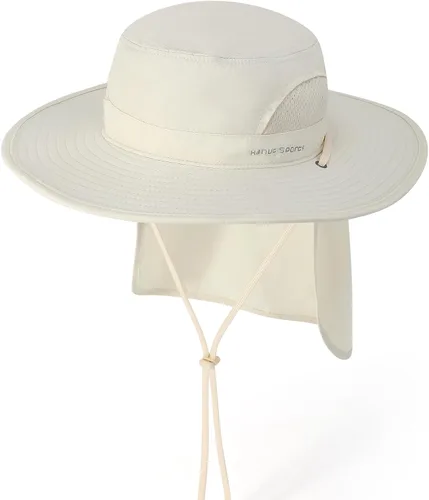 Miniatura 9 de Jemez Wide Brim Boonie Hat with Neck Flap UPF 50+ Sun Protection Breathable Safari Bucket Hat for Fishing Hiking