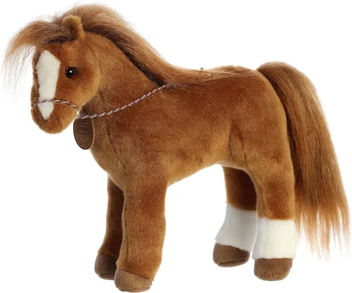 Miniatura 3 de Aurora® Exquisito Breyer® Caballo de peluche – Detalles realistas – Juego imaginativo – Marrón 13 pulgadas