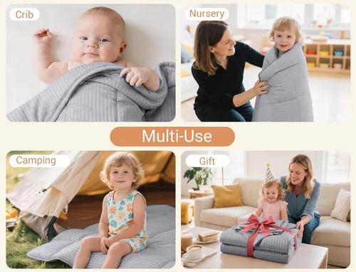 Miniatura 6 de ZPECC Juego de Ropa de Cama para Niños Pequeños - Juego de Ropa de Cama Hipoalergénica para Cuna de Bebé de 4 Piezas para Niños y Niñas, Incluye