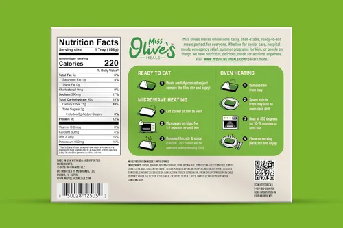 Miniatura 2 de Miss Olives Paquete Vegetariano de Comidas Preparadas para Microondas