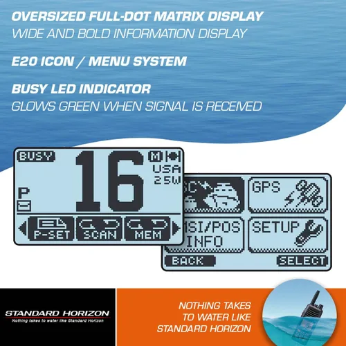 Miniatura 3 de STANDARD Horizon GX1850B Negro 25W VHF/NMEA2000/Second Explorer Series