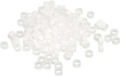 Miniatura 10 de PATIKIL Bandas de goma de silicona, 100 unidades, antideslizantes, de 0.9 pulgadas, color negro plano, para envolver cables, envolturas de bolsas