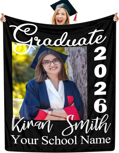 Miniatura 15 de Manta personalizada con collage de fotos, manta de fotos personalizada para graduados, manta personalizada, regalos para temporada de graduación