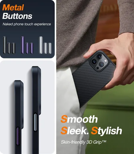 Miniatura 7 de TORRAS Funda Magnética Mejorada Más Fuerte para iPhone 14 Pro, 12 pies de grado militar probada contra caídas, compatible con MagSafe, resistente a
