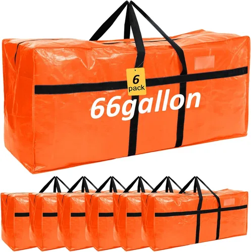 Miniatura 20 de 4 Piezas Bolsas de Mudanza Grandes con Cremallera y Asas Bolsas de Lona Tipo Duffle Plegables de Almacenamiento Extra Resistentes Extra Grandes