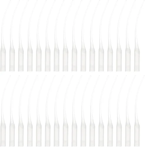 Miniatura 8 de PH PandaHall Puntas de pegamento, 100 piezas de pegamento de plástico micro puntas extensor blanco aplicador de precisión para modelo de botella