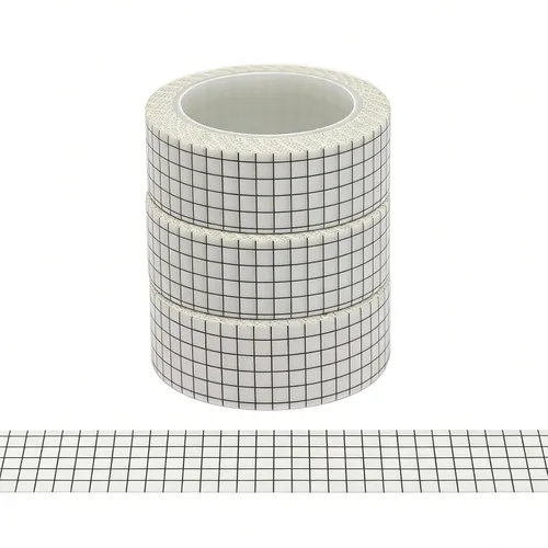 Miniatura 8 de Juego de 10 rollos de cinta Washi de rejilla negra de 33 pies y 3/5 pulgadas de ancho, cintas adhesivas para manualidades, planificadores de álbumes