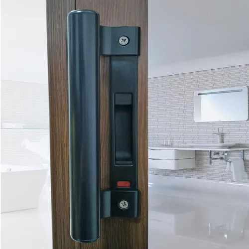 Miniatura 6 de WANLIAN Manija de puerta corredera de aleación de aluminio, moderna manija de metal negro para balcón, baño, puertas de armario