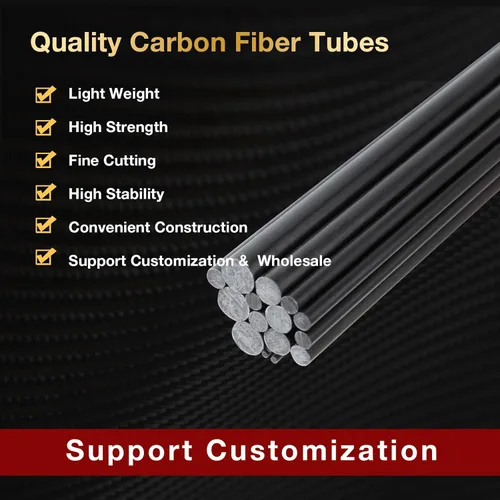 Miniatura 3 de ARRIS Varilla de Fibra de Carbon de 4.0mm de Diámetro 300mm para Avión RC DIY Artesanía 1mm 1.5mm 2mm 2.5mm 3mm 4mm 5mm 6mm 7mm 8mm 9mm 10mm Polo