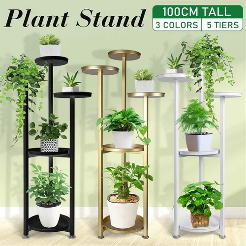 Miniatura 6 de Flower Stand Floor Flower Stand Plant Shelves Balcony Living Room Interior Modern Decoration Floor Standing Flower Shelf Storage for Balcony Lawn