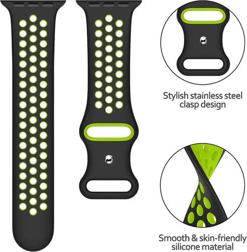 Miniatura 2 de Correa deportiva para correas de Apple Watch de 1.811 in 1.654 in 1.772 in 1.614 in 1.732 in 1.575 in 1.496 in Ultra/2 1.929 in para mujeres