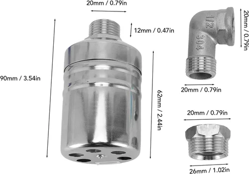 Miniatura 5 de Water Level Control Float Valve Stainless Steel Fully Automatic Water Float Valve Swimming Pool Fountain