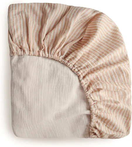 Miniatura 10 de mushie Sábana bajera ajustable de muselina extra suave para cuna MINI 24" x 38" (Arcoíris)