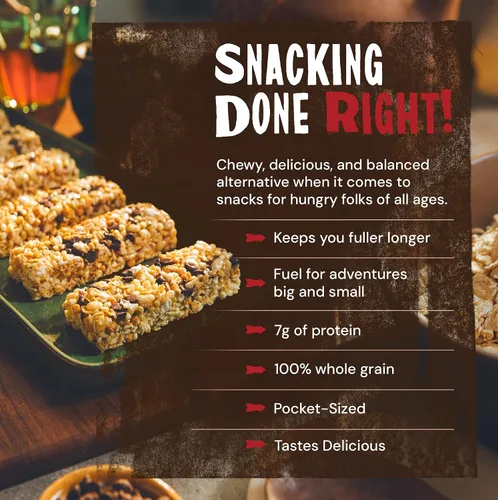 Miniatura 4 de Kodiak Cakes Barras masticables de granola, S'mores, altas proteínas, 100% granos integrales, 12 cajas con 5 barras cada una (60 barras en total)