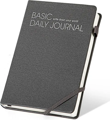 Miniatura 10 de CAGIE Cuaderno rayado para trabajo, cuaderno de tapa dura para escribir, mujeres y hombres, diario para tomar notas con lazo para bolígrafo