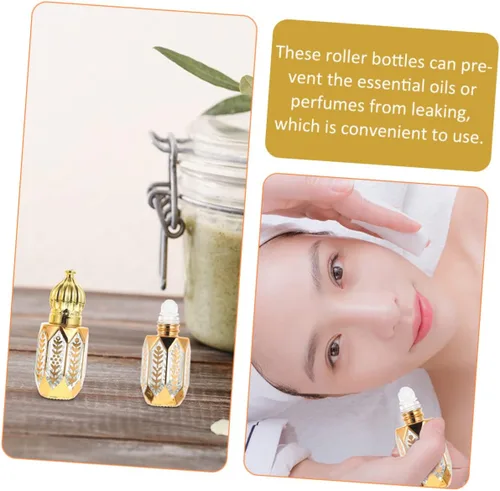 Miniatura 4 de Ipetboom 9 botellas de rodillo para aceites esenciales con fugas delicadas, frascos de perfume portátiles, masajes para viajes y uso diario