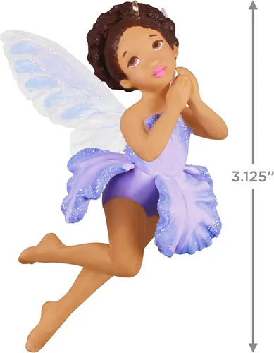 Miniatura 5 de Hallmark Keepsake Adorno de Navidad de plástico 2022, hada mensajeros iris hada