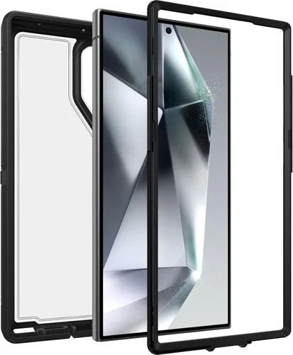 Miniatura 5 de OtterBox Funda transparente para Samsung Galaxy S24 Ultra Defender Series XT, lado oscuro (negro/transparente), sin pantalla, resistente, con cordón