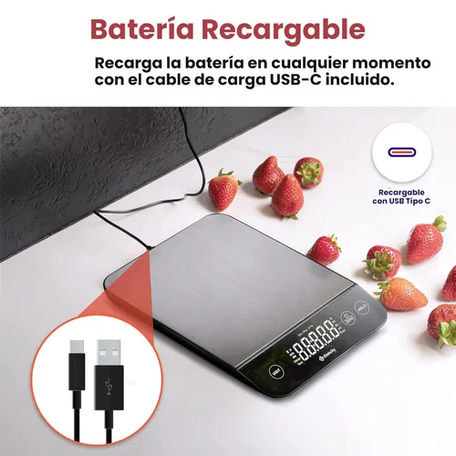 Miniatura 3 de Etekcity Báscula digital de cocina para alimentos, gramos y onzas para perder peso, hornear y cocinar, graduación precisa de 0.05 oz/1 g, 5