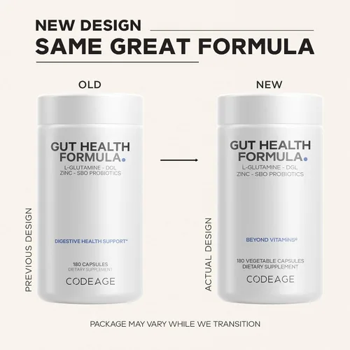 Miniatura 3 de Codeage - Suplemento de fórmula intestinal, mezcla de L-glutamina más raíz de regaliz desglicirrizado más raíz de malvavisco, probióticos SBO