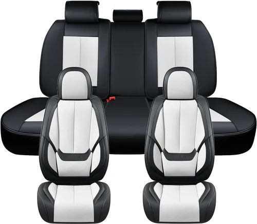 Miniatura 41 de Coverado Juego completo de fundas de asiento de automóvil, fundas de asiento para automóviles, fundas de asiento de coche beige para asientos