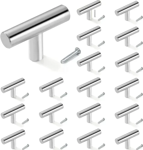Miniatura 13 de 12 pomos de gabinete, tiradores de gabinete negros para cajones, herrajes de gabinete de un solo orificio con tornillos, para muebles de cocina