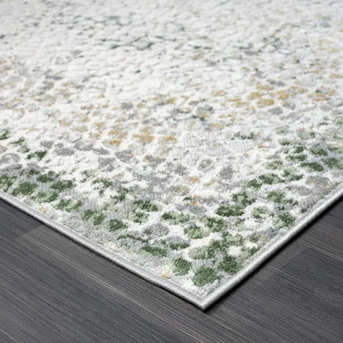 Miniatura 5 de Abani Atlas - Alfombra de área verde y gris, 4 x 6 pies, abstracta contemporánea, duradera, no desprende pelusa, fácil de limpiar
