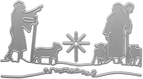 Miniatura 3 de Troqueles de corte de pastores de metal, troqueles para el día del padre, animales, Navidad, hombre y mujer, plantillas en relieve, molde