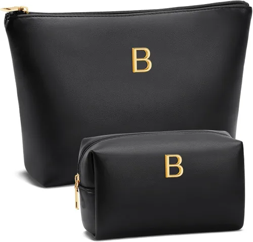 Miniatura 17 de Regalos para mujeres Juego de bolsa de maquillaje inicial para niñas, regalos personalizados para dama de honor, amiga, graduación, profesora