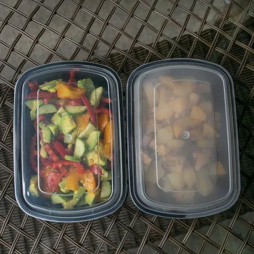 Miniatura 5 de Contenedor de preparación de comidas reutilizable con tapas [25 juegos] de 24 onzas. Recipientes de preparación de alimentos ideales, caja Bento