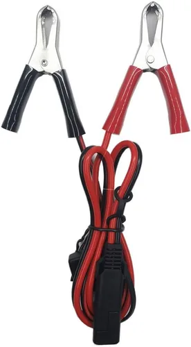 Miniatura 4 de Clips SAE a Cocodrilo – Abrazadera de cargador de batería de 2 pies, cable de extensión de cargador de goteo de 12 V-24 V, cable de extensión