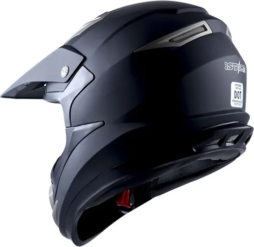 Miniatura 4 de 1Storm Casco de motocross para adultos, todoterreno, MX, BMX, ATV, motocross, mecánico, HGXP14B, fibra de carbono, negro, HGXP14B Negro mate