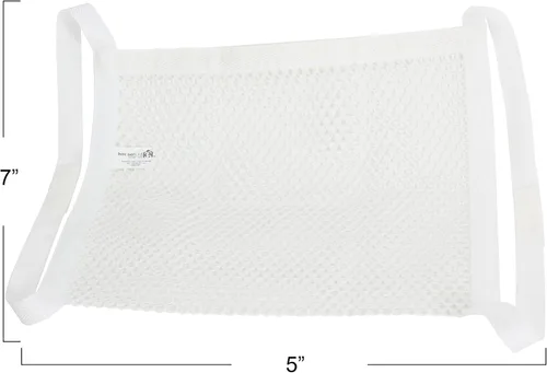 Miniatura 2 de Household Essentials bolsa para lavar y secar tenis de poliéster, color blanco, Malla, Rosado/Blanco apagado, 1