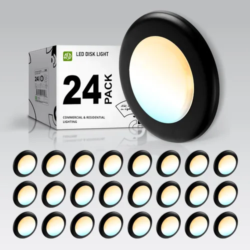 Miniatura 22 de ASD Paquete de 12 luces LED de disco de 6 pulgadas, 15 W 5000 K luz diurna 1300 LM CRI90+, luminaria empotrable regulable de techo, montaje en Blanco