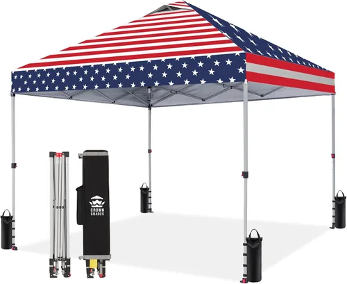Miniatura 22 de CROWN SHADES Toldo desplegable de 8 x 8 pulgadas, tienda de campaña de playa con instalación CenterLok de un empuje, parasol fácil para exteriores