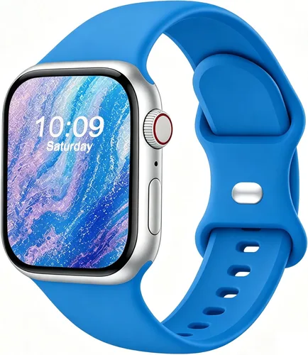 Miniatura 7 de Correas deportivas compatibles con Apple Watch de 38mm 40mm 41mm 42mm 44mm 45mm 46mm 49mm, p/mujer y hombre, correa de silicona para iWatch Series