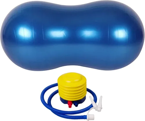 Miniatura 8 de Bola de maní antiestallido PVC grueso 35.4 x 17.7 pulgadas, ejercicio de equilibrio con bomba de aire para niños, embarazo, yoga, gimnasio en casa