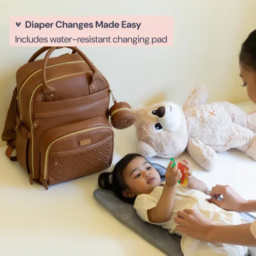 Miniatura 31 de BabbleRoo - Mochila para pañales - Bolso de viaje con artículos esenciales para bebés - Mochila multifunción resistente al agua, bolso de viaje