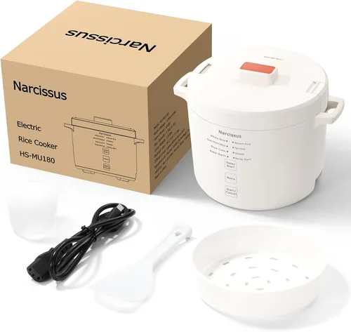 Miniatura 7 de Narcissus Arrocera de 3.5 tazas para 1-3 personas, multifuncional para arroz, avena, quinua, cocción lenta, vapor, cocina arroz y plato de vapor