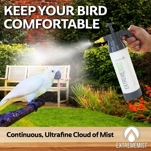 Miniatura 4 de ExtremeMIST Pulverizador para pájaros de alto rendimiento Mister de bomba aviar ultrafino Mister de baño de pájaros de mano para mascotas