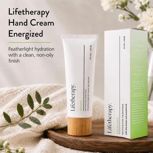 Miniatura 2 de Lifetherapy Crema de manos hidratante Crema de manos y uñas de aceite de oliva de rápida absorción no grasa (energizada)