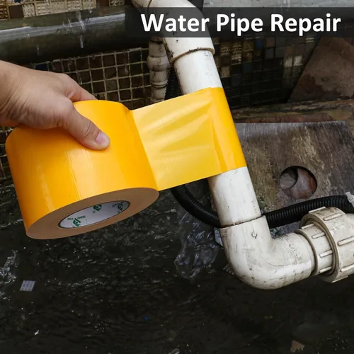 Miniatura 5 de BOMEI PACK Cinta de conducto amarilla de 4 pulgadas de ancho, cinta adhesiva industrial resistente al agua de color 9.0 mil x 4 pulgadas x 55 m