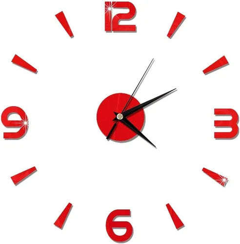 Miniatura 10 de HERCHR Reloj 3D, reloj de pared de bricolaje, reloj de pared grande y moderno, sin marco, calcomanías de pared, decoración de reloj, kit de reloj