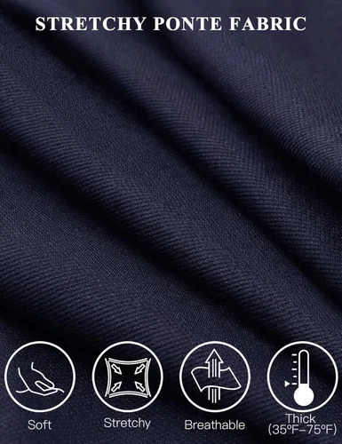 Miniatura 3 de Tapata - Pantalones de vestir con corte de bota para mujer pantalones con bolsillos altos pequeños para oficina trabajo negocios y uso casual de 28