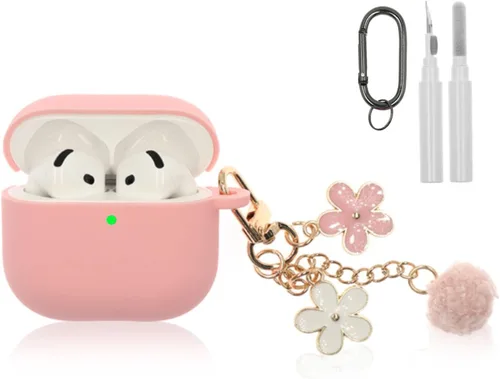 Miniatura 25 de Compatible con funda AirPods Pro 3, bonita funda protectora de silicona para Apple AirPods Pro 3 con kit de limpieza y llavero, accesorios